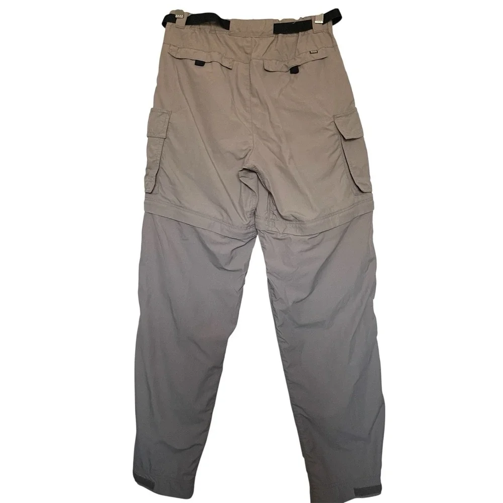 REI Sahara Convertible Hiking Pants Womens 4 Tan Cargo Zip‎ Off UPF 50 Gorpcore